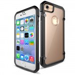 Wholesale iPhone 7 Plus Clear Defense Hybrid Case (Black)